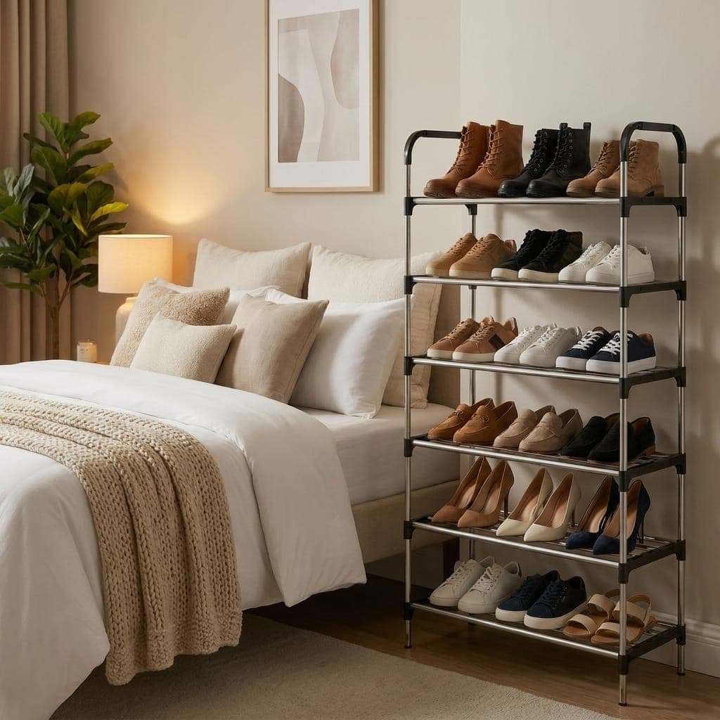 Organizador en dormitorio
